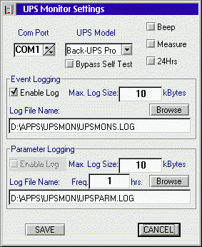 UPS Monitor S Options